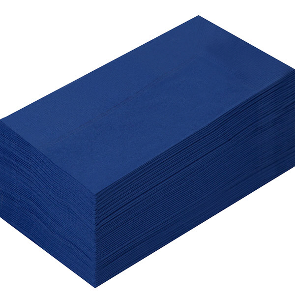 溝端紙工印刷　カラーナプキン　8つ折り　2PLY　ネイビー　1袋（50枚入）