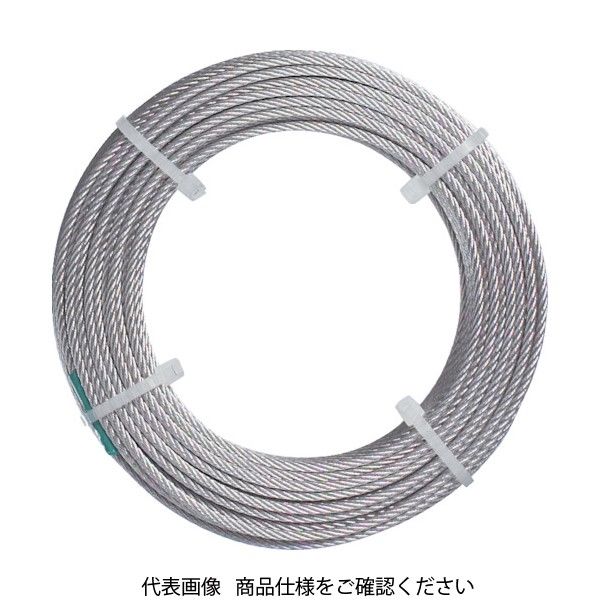TRUSCO ステンレスワイヤロープ ナイロン被覆 Φ1.5（2.0）X10m CWC-15S10 213-4756（直送品）