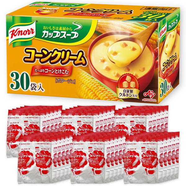 アスクル】 インスタント クノール カップスープ コーンクリーム 1箱(30食入) 味の素 通販 - ASKUL（公式）