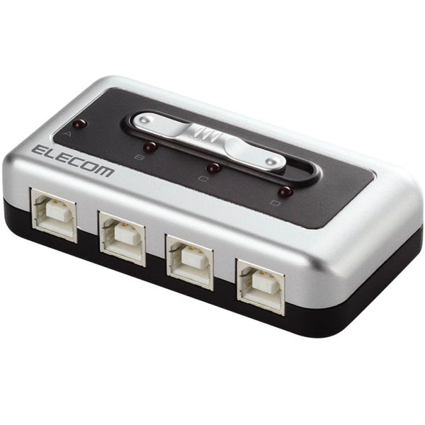エレコム　USB切替器（USB2.0/1.1準拠）　U2SW-Tシリーズ　4回路　U2SW-T4