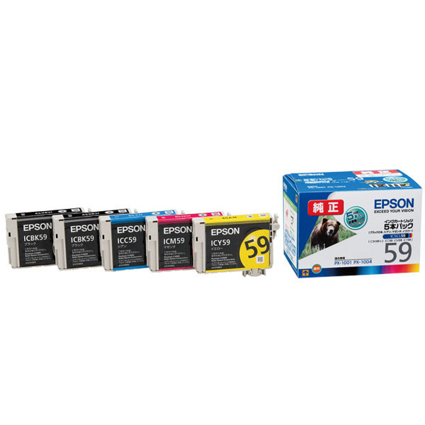 エプソン（EPSON） 純正インク IC5CL59 IC59シリーズ 1パック（5個入）