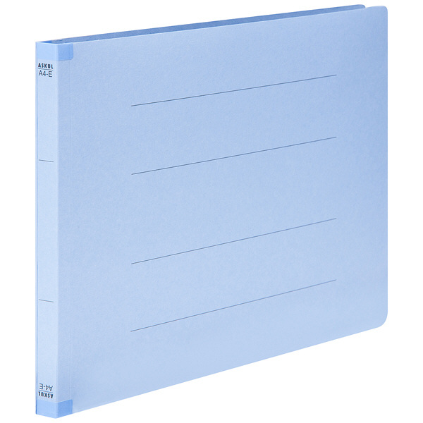 フラットファイル　背補強　A4ヨコ　10冊　ロイヤルブルー　アスクル オリジナル