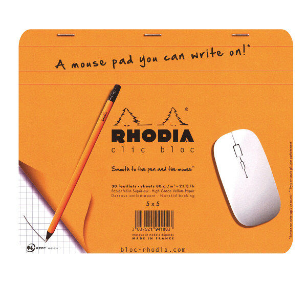 アスクル】 RHODIA（ロディア） クリックブロック マウスパッド 19×23 オレンジ cf194100 通販 - ASKUL（公式）
