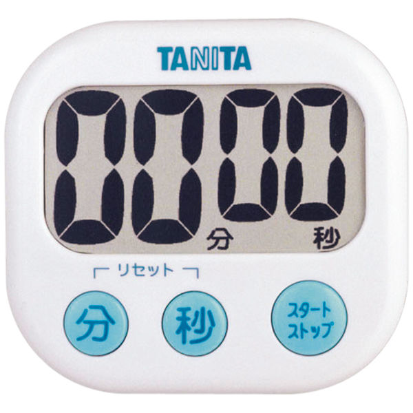 タニタ（TANITA）でか見えタイマー100分計　ホワイト キッチンタイマー　1個