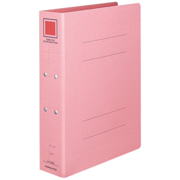 LOHACO - コクヨ チューブファイル A4タテ 2穴 とじ厚50mm ピンク 1箱（10冊入） 両開きパイプ式ファイル フ-T1650P