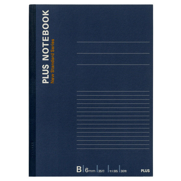 プラス　ノートブック　セミB5　B罫　30枚　青　1パック（10冊入）　NO-003BS-10P　76730