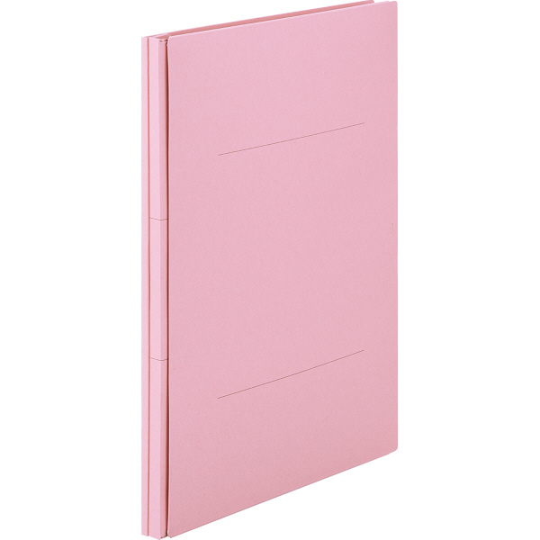 アスクル　背幅伸縮ファイル　A4タテ　紙製　10冊　ピンク オリジナル