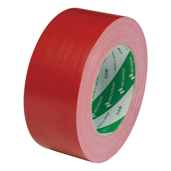 【ガムテープ】 カラー布粘着テープ No.102N 0.30mm厚 赤 幅50mm×長さ25m ニチバン 1巻 - アスクル