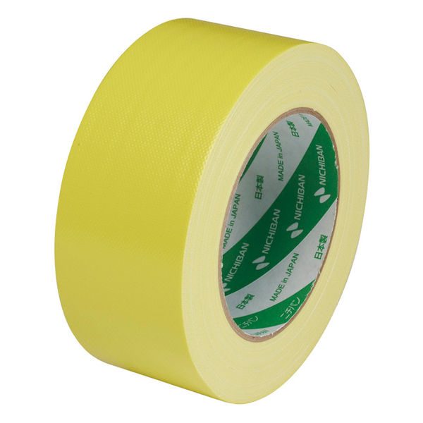 【ガムテープ】カラー布粘着テープ 102N2-50 0.30mm厚 50mm×25m 黄 ニチバン 1巻