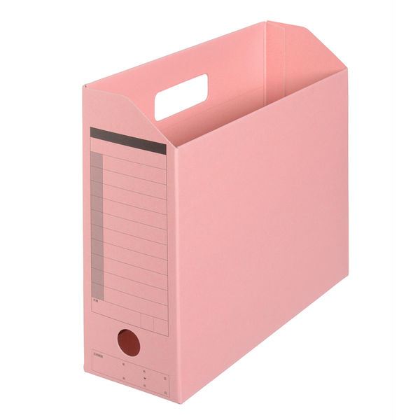 プラス ボックスファイル A4ヨコ ピンク 箱冊入×5袋