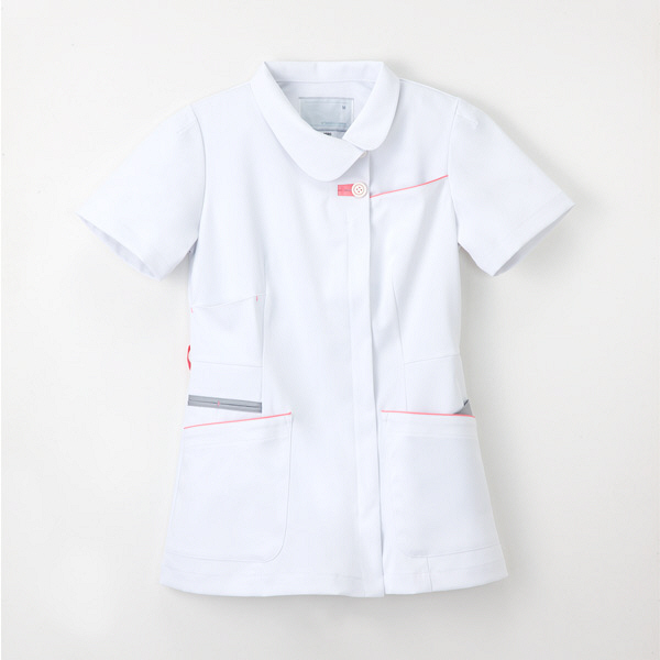 ナガイレーベン 女子上衣 ナースジャケット 医療白衣 半袖 Tピンク EL FT-4592（取寄品）