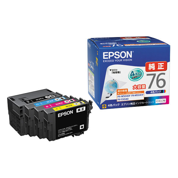 エプソン（EPSON） 純正インク IC4CL76 IC76シリーズ 1パック（4色入）