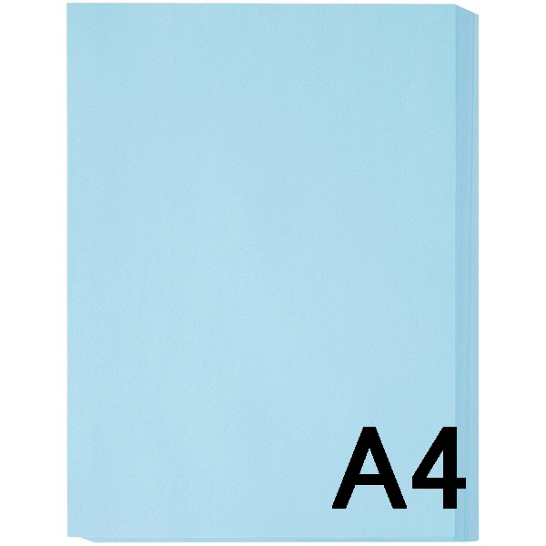 アスクル　カラーペーパー　A4　ブルー　1冊（500枚入） オリジナル