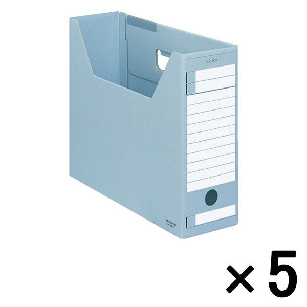 コクヨ ファイルボックス-FS Dタイプ A4ヨコ 背幅102mm 青 1袋（5冊入