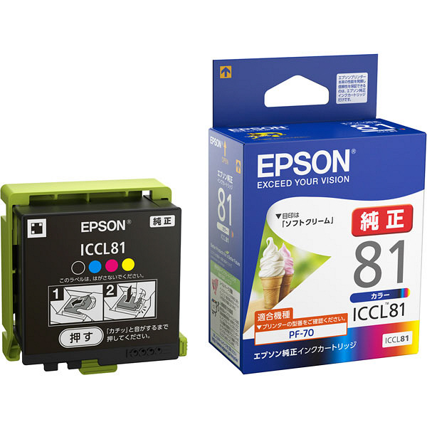 エプソン（EPSON） 純正インク ICCL81 4色一体型 1個 - アスクル