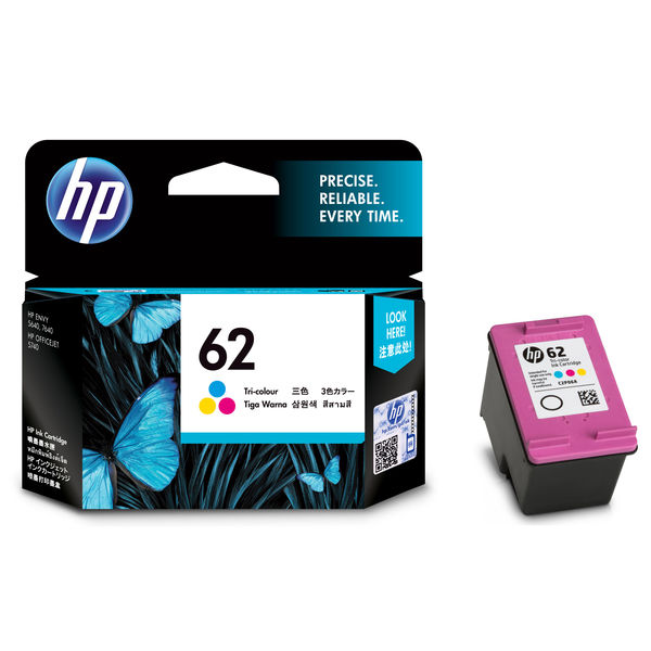 アスクル】HP（ヒューレット・パッカード） 純正インク HP62 3色カラー 