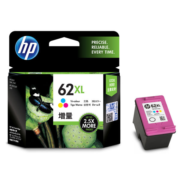 アスクル】HP（ヒューレット・パッカード） 純正インク HP62XL 3色 