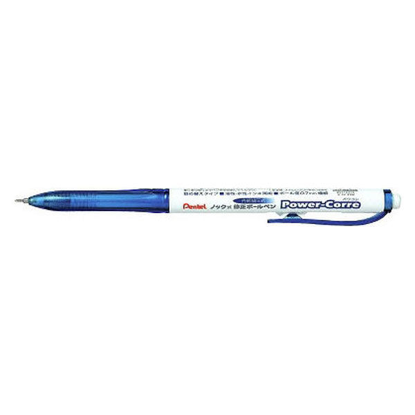 アスクル】ぺんてる ノック式修正ボールペン パワコレ ブルー XZL15-WC 通販 ASKUL（公式）