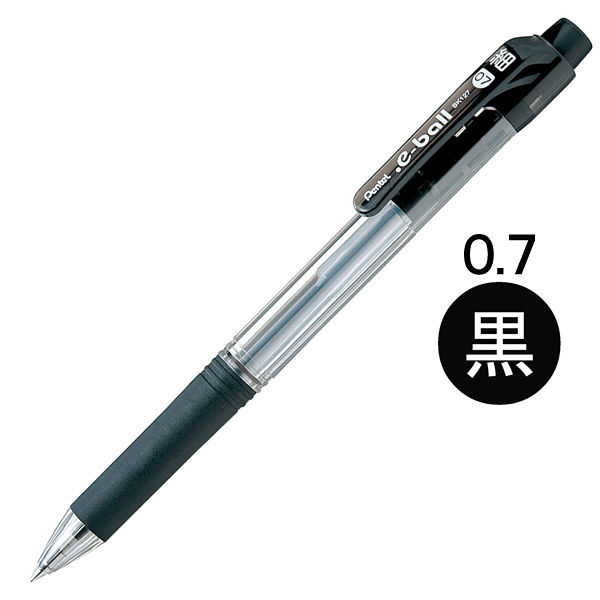 ぺんてる 油性ボールペン ドットイーボール 0.7mm 黒 BK127-A 1セット（50本：10本入×5箱）
