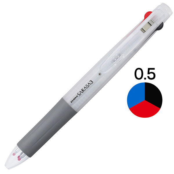 アスクル】ゲルインク3色ボールペン サラサ3 0.5mm 白軸 5本 J3J2-W ゼブラ 通販 - ASKUL（公式）