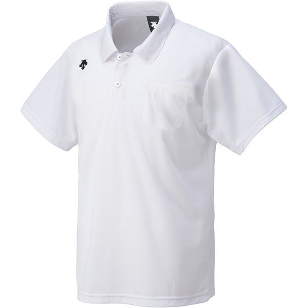＜LOHACO＞ ポロシャツ DTM-4601 L ホワイト 1枚 DS DTM4601 WHT デサント （取寄品）