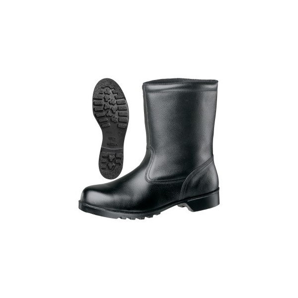 ミドリ安全 JIS規格 安全靴 半長靴 V2400N 静電 25.5cm ブラック 1040051610 1足（直送品）
