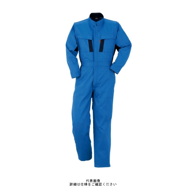 ヤマタカ 綿夏ツナギ服 ブルー M 1枚 新発売の 600-1-M 正規品質保証 直送品