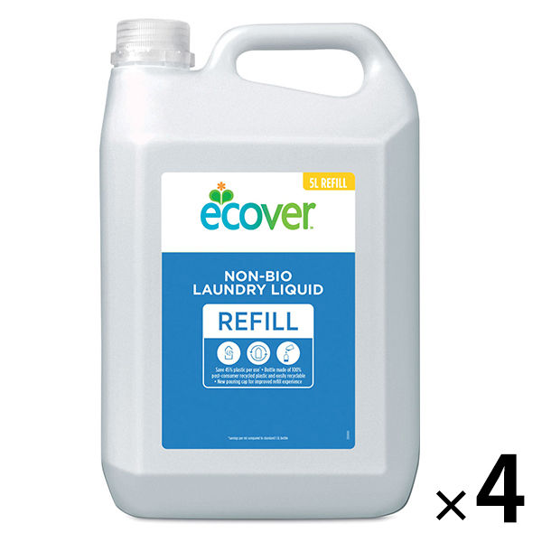 ＜LOHACO＞ エコベール（ECOVER） ランドリーリキッド（洗たく用液体洗剤） 大容量5L 1箱（4個入）