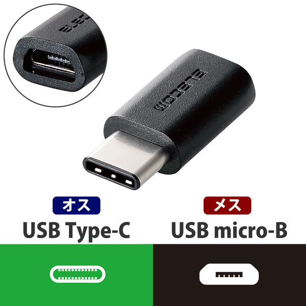 品質は非常に良い typeC 変換 アダプタ セット micro USB タイプC 白・黒セット 通販