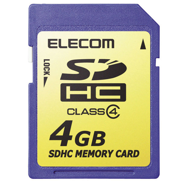 SD カード 4GB Class4 MF-FSDH04G エレコム 1個 - アスクル
