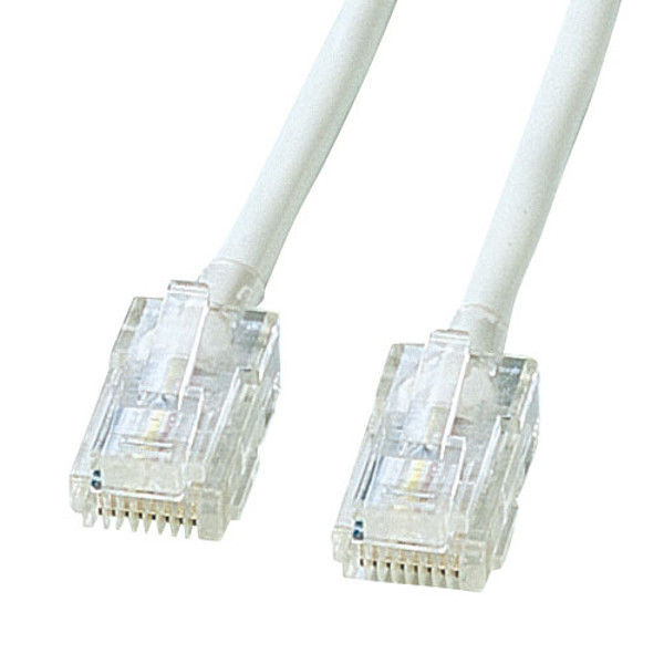 サンワサプライ INS1500 ISDN ケーブル 最も優遇 直送品 3m 爆買い ホワイト KB-INS10173-3N