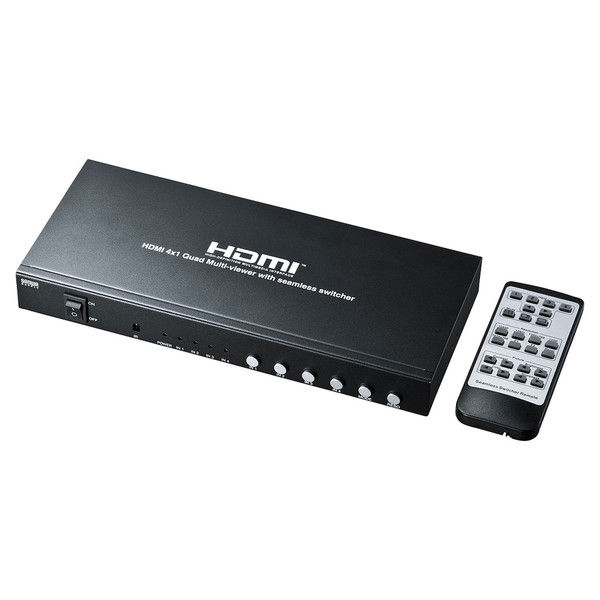 サンワサプライ 4入力1出力HDMI画面分割切替器 SW-HD41MTV 1個（直送品） - アスクル
