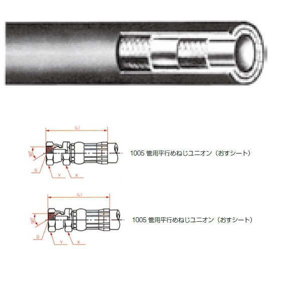 横浜ゴム YOKOHAMA 一般油圧ホース いいスタイル 2900mm 両端1005金具 華麗 直送品 NWP350-6 NWP350-6-2900 1005+1005