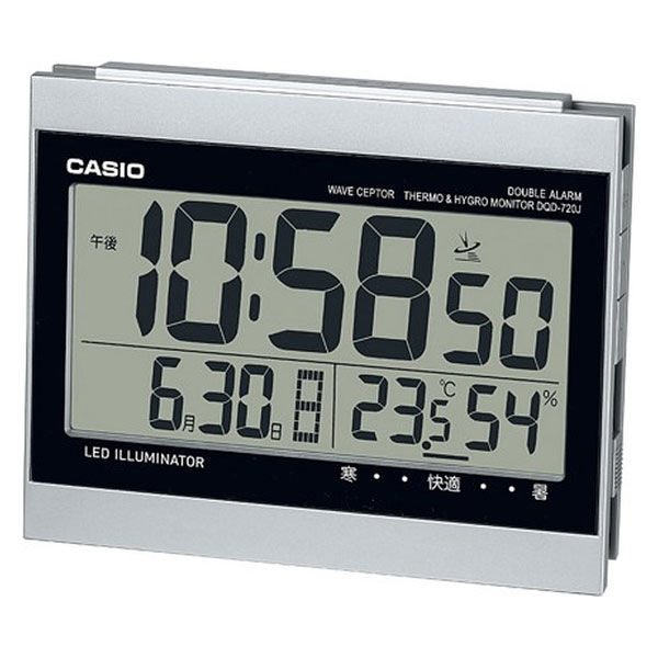 アスクル】CASIO（カシオ）置き時計 [電波 アラーム 温湿度 カレンダー