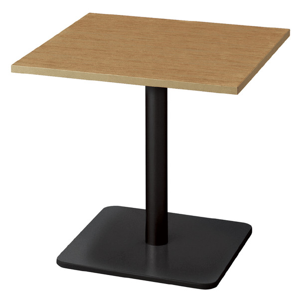 【組立設置付】プラス ロンナ 会議テーブル 幅750mm ミディアムウッド天板（角型）ブラック脚 ベース脚タイプ NN-0707BS T2