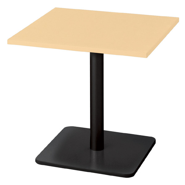 【アスクル】 【組立設置付】プラス ロンナ 会議テーブル 幅750mm ホワイトメープル天板（角型）ブラック脚 ベース脚タイプ NN