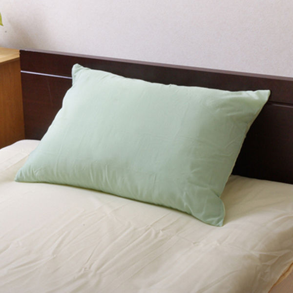 イケヒコ まくらカバー 洗える 『リバ枕カバー63』 グリーン/ライトグリーン 約43×63cm 1個（直送品）