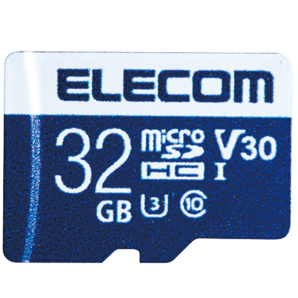 マイクロSD カード 32GB UHS-I 高速データ転送 SD変換アダプタ付 データ復旧サービス MF-MS032GU13V3R エレコム 1個（直送品）