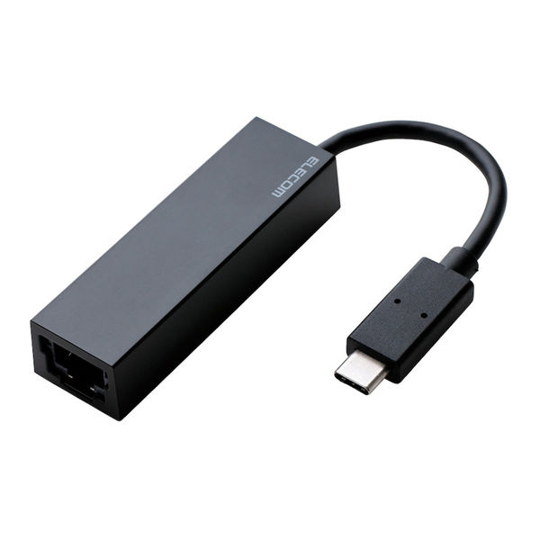 有線LAN アダプタ USB3.1 ケーブル長 7cm EU RoHS指令準拠(10物質) ブラック EDC-GUC3-B エレコム 1個