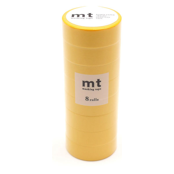 mt マスキングテープ 8P(同色８巻セット） イエロー　幅15mm×7m MT08P184R 1個 カモ井加工紙（直送品）