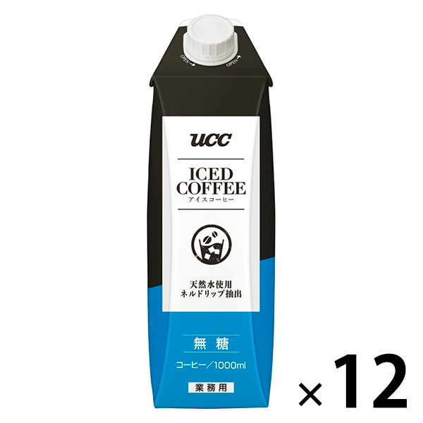 アスクル UCC上島珈琲 アイスコーヒー無糖 1000ml 1箱（12本入） 通販 - ASKUL（公式）