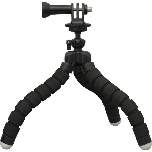 GoPro HERO9/8/7/6/5/MAX用 マウント 自撮り棒 フレキシブル 三脚 黒 AC-TPFL01BK エレコム 1個（直送品）