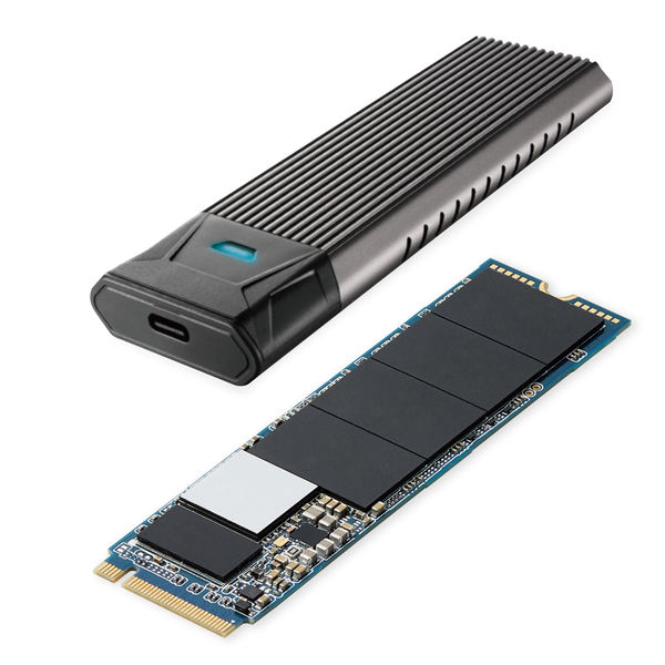 内蔵SSD M.2 PCIe接続 256GB 外付けケース付 データコピーソフト付 ESD