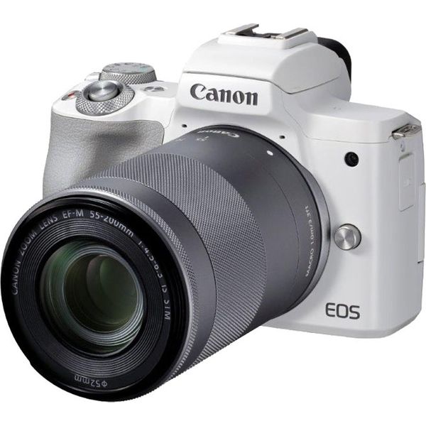 【アスクル】キヤノン ミラーレスカメラ EOS Kiss M2・ダブルズームキット （ホワイト） 4726C003 1台（直送品） 通販