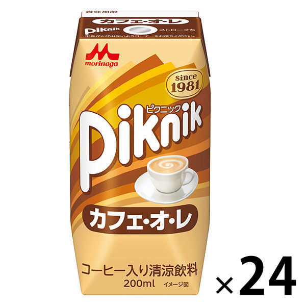 アスクル】森永乳業 ピクニック カフェオレ 200ml 1箱（24本入） 通販 ASKUL（公式）
