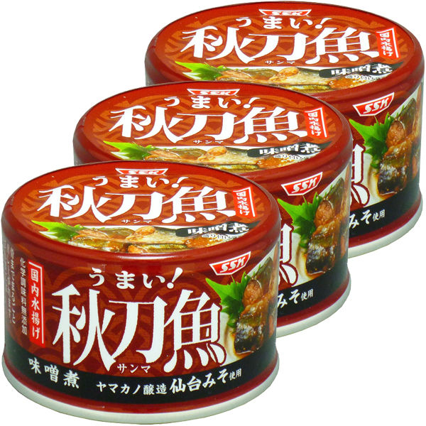 アスクル】 清水食品 うまい！ 秋刀魚味噌煮 1セット（3缶） 通販 - ASKUL（公式）