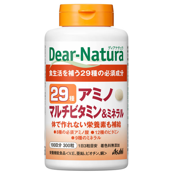 アスクル】ディアナチュラ（Dear-Natura） 29アミノ マルチビタミンミネラル 100日分（300粒入） アサヒグループ食品 サプリメント  通販 ASKUL（公式）