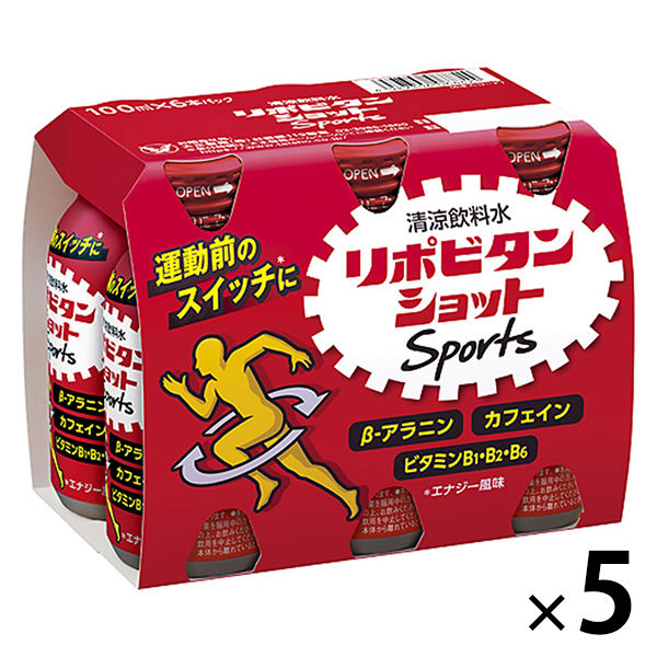 アスクル】 大正製薬 リポビタンショット for Sports （100ml×6缶） 5