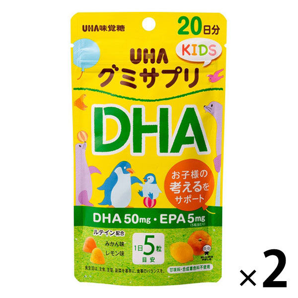 アスクル】 UHA味覚糖 UHAグミサプリKIDS DHA 20日分SP 2個 通販 - ASKUL（公式）