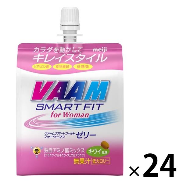 VAAM ヴァームスマートフィット フォーウーマン 【78%OFF!】 ゼリー 24個 激安通販の 明治 アミノ酸